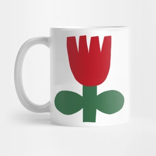 Bold red flower Mug